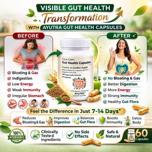 Ayutra's CoreCalm – Ayurvedic Gut Health Capsules (60 Capsules) - AyutraAyutra's CoreCalm – Ayurvedic Gut Health Capsules