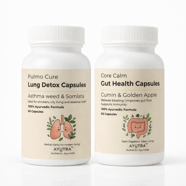 Breathe & Digest Combo – Ayurvedic Lung + Gut Health (120 Capsules) - Ayutra